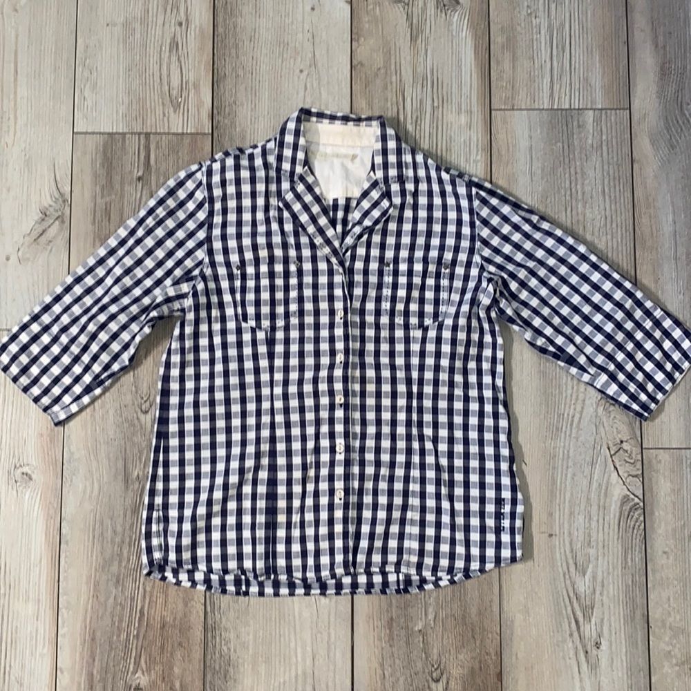 Blue Willi’s Plaid Button Up Size Women’s XL